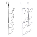4 Tier Lid Organizer - No Drilling Wall Mounted Pot Cover Rack - Stainless Steel Lid Holder for Kitchen Cabinet