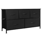 SHAWKEN Fabric Dresser with One-Piece Steel Frame,5 Drawer Dresser for Closet Organizer,Bedroom,Living Room,Hallway & Dorm Room(Black) - color: Black