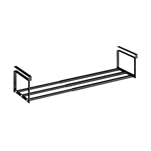 Expandable Shoe Rack Organizer - Adjustable Shoe Rack & Under Cabinet Shelf - for Shoe or Clothing Storage and Organization, Under Shelf Storage (Black,1 Pcs) - color: Black, size: 1 Pack