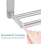 VOTZAAQ Towel Racks for Bathroom - 24 in Bath Towel Shelf with Double Towel Bar, Stainless Steel Towel Storage for Lavatory Wall Mounted, 2-Tier Towel Hanger Towel Holder, Brushed Nickel - size: 24in