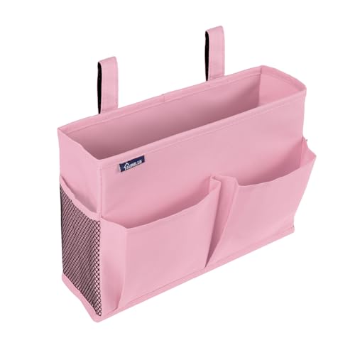 Surblue Caddy Hanging Organizer Bedside Storage Bag for Bunk and Hospital Beds, Pink, Small - color: Pink, size: Small