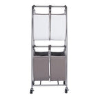 Neatfreak - 2 Tier Vertical Rolling Laundry Cart - Rolling Storage Cart On Wheels With 4 x Tote Hampers For Laundry, Towels, Blankets & Bathroom Organization - Quad Laundry Sorter