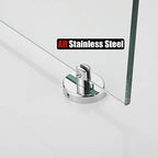 JQK Bathroom Glass Shelf Chrome, Tempered Glass Shower Storage 12 by 5 inches, 304 Stainless Steel Polished Chrome Wall Mount, TGS101L12-CH - color: Chrome, size: 12 Inch (1 Pack)