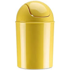 Umbra 1.25 Gallon Mini Waste Can with Removable Swing-Top Lid - Small Garbage Bin for Kitchen, Bathroom, Bedroom, Office - Compact Trash Can Fit Under Tables & Counters - Yellow - color: Yellow