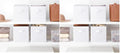 Whitmor Collapsible Cubes - 10.5 x 10.5 x 11 inches - White - Set of 4 (Pack of 2) - color: White, size: 10.5 x 10.5 x 11 inches (Set of 4, Pack of 2)