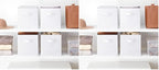 Whitmor Collapsible Cubes - 10.5 x 10.5 x 11 inches - White - Set of 4 (Pack of 2) - color: White, size: 10.5 x 10.5 x 11 inches (Set of 4, Pack of 2)