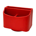 UnionBasic Rotating Desk Organizer, 360 Desk Spinning Caddy, Desktop TV Guide/Mail/Media/Remote Controller Holder Organizer, Red - color: Red