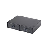 Desktop drawers, stackable plastic drawers, stationery and office supplies (Black, 2 Compartment) - color: Black, size: 2drawers