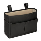 Bedside Storage Organizer Bag Phone Book Magazine Holder Pockets Hanging Storage Bag Sofa Side Pouch Bag(Pink) - color: Pink