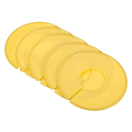 PATIKIL Clothes Dividers 20 Pack Blank Clothing Rack Size Sorting Reusable Wardrobe Round Hanger Separator, Yellow - color: Yellow