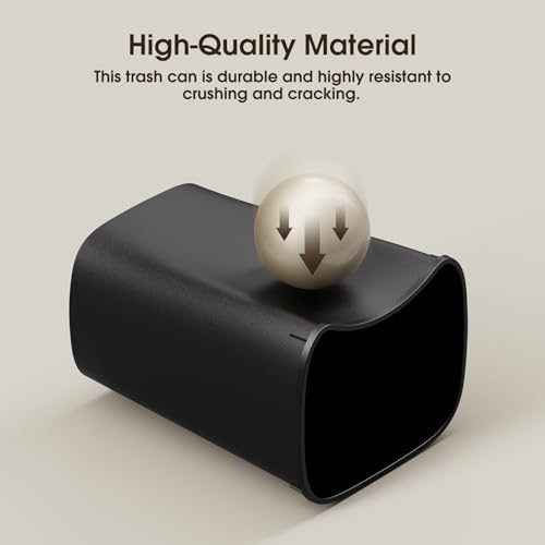 CEROELDA Small Bathroom Trash Can, 2.6 Gallon Slim Mini Garbage Can Small Trash Bin Plastic Waste Basket for Dorm Room, Bedroom, Office, Toilet (Black) - color: 1 Pack-No Lid-Black