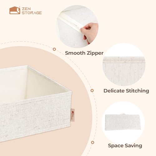 Cotton Linen Drawer Organizers for Baby Clothes, 20Pack Multi-Size Nursery Dresser Dividers for Clothes, Premium Foldable Storage Bins for Bedroom, Closet and Diaper Table, Beige - size: Linen 20 Pack