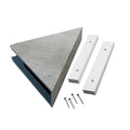 Palisade Vinyl Waterproof Corner Shower Shelf in Frost Nickel - color: Frost Nickel