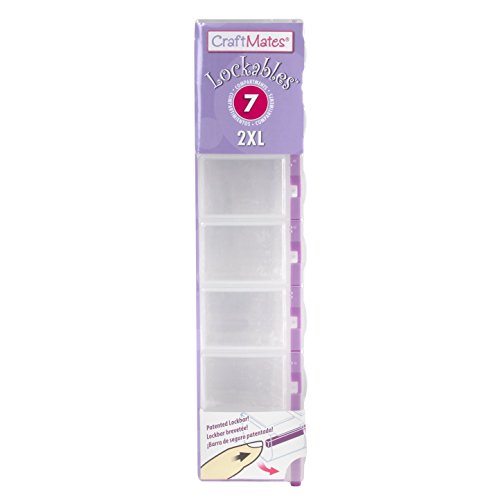 Craft Mates Bead Organizer and Plastic Storage Containers for Crafts, Buttons, Pins and More, 7 Locking Compartments (2XL) - style: 7 Locking Compartments (2XL)