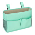 Bedside Storage Organizer Bag Phone Book Magazine Holder Pockets Hanging Storage Bag Sofa Side Pouch Bag(Mint Green) - color: Mint Green