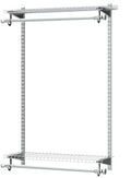 Rubbermaid Configurations Closet Shelves & Hanging Kit (2) 26" Shelves Titanium Custom Pantry Organizer and Storage/Clothes Rack for Home/Laundry/Bathroom/Mudroom/Pantry/Linen Closet