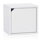 Way Basics Closet Organizer and Storage - Modular Connect Door Cube (Tool-free Assembly),11.2"D x 11.2"W x 12.6"H, White - color: White