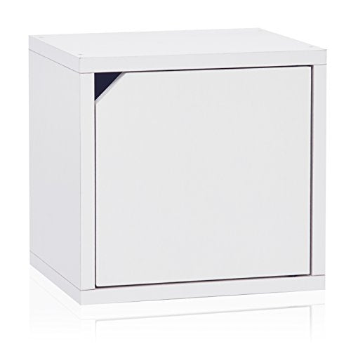 Way Basics Closet Organizer and Storage - Modular Connect Door Cube (Tool-free Assembly),11.2"D x 11.2"W x 12.6"H, White - color: White