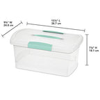 Sterilite 6 Pack Stackable Storage Bin with Latch Lid, Medium Nesting ShowOffs, Clear - size: Medium, style: 6 Pack