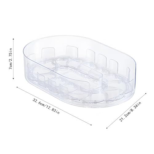 Drink Organizer for Fridge - 360° Rotating Lazy Susan for Refrigerator, 13.5''x8.5'' Clear Lazy Susan Turntable for Refrigerator Organizers and Storage, Kitchen, Table Top, Cabinet, Pantry, 1 Pack - color: Rotation
