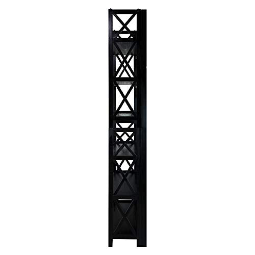 Casual Home Montego 3-Shelf Folding Bookcase, Black - color: Black, size: 3-Shelf Stackable