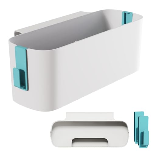 Bedside Organizer Caddy Hanging, Plastic, Green, 11 Lbs / 5 Kg Capacity, Elegant Style, Space-Saving, Rectangular, Hanging Mount - color: Green