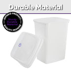 Superio Kitchen Trash Can 13 Gallon with Swing Lid, Plastic Tall Garbage Can Outdoor and Indoor, Large 52 Qt Recycle Bin and Waste Basket for Home, Office, Garage, Patio, Restaurant (White) - size: 13 Gallon, style: 1 Pack