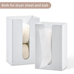 Magnetic Dryer Sheet Holder for Laundry Room,Metal Dryer Sheet Container,Dryer Sheet Dispenser for Laundry Room Organizition,Wall Dryer Sheet Box,Fabric Sheet Holder,Laundry Detergent Sheets Dispenser - color: white