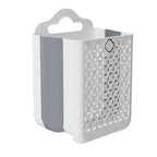 Collapsible Laundry Hamper, Household Foldable Dirty Wall Hanging Multi-Functional Hollow Storage Basket Large Capacity Storage Bucket, Plastic Collapsible Hanging Laundry Basket with Carry Handle
