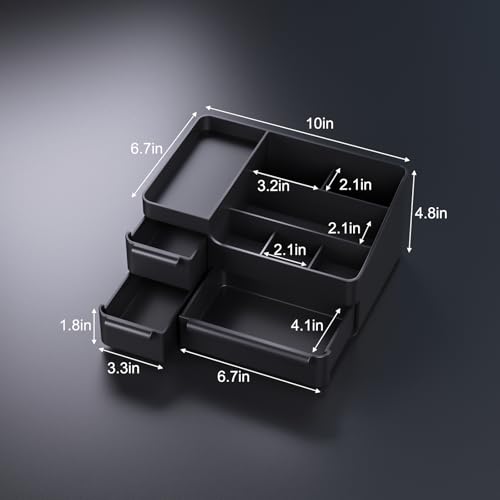 Cologne Organizer for Men with 3 Drawers - Mens Vanity Organizer, Perfume Stand & Cologne Shelf - Bathroom Countertop Storage for Shaving Kit, Skincare - Dresser Organizer, Gifts for Men