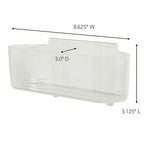 Command Large Caddy, Holds up to 4 lb, 8.6" x 3.1" x 3", 1 Caddy with 4 Strips, Damage-Free Organization Wall Mount to Cabinet, Kitchen, Pantry, Closet, or Under Sink - color: Clear