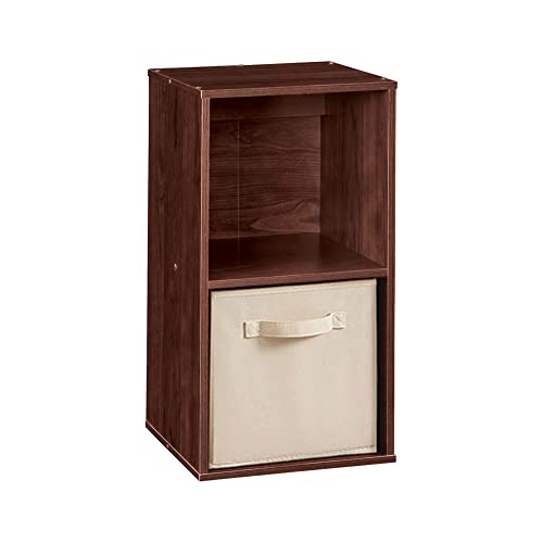ClosetMaid Cubeicals 2-Cube Storage Shelf Organizer - Stackable or Wall-Mountable, Easy Assembly, Dark Cherry Finish - color: Dark Cherry, size: 2-Cube