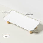 AFOOYO Monitor Stand Riser, Cookie-Shaped Sturdy Wood Computer Monitor Stand for Desk, Ergonomic Desk Stand, Multi-Purpose Desktop Organizer Riser for Computer, Laptop, Printer, TV,White