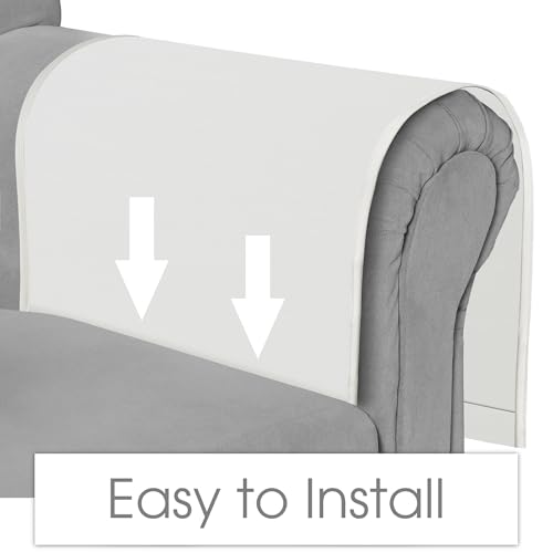 Joywell Armrest Organizer Remote Holder for Recliner Armchair Caddy Couch Sofa Arm Chair Caddie with 6 Pocket Storage for Magazine, Phone, iPad,Off White - color: Off White, size: 19'' x 35''
