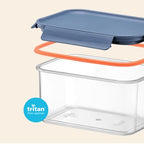 LocknLock LBF405RS7N Modular Plus Food Storage Container,14 set (7 containers & 7 Lids)- Navy - color: Navy, size: 14 set (7 containers & 7 Lids)