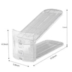 Shoe Slot Organizer,Double Tier Adjustable Shoe Rack,Space Saving Storage For Closet,Standard Size,Transparent (12)