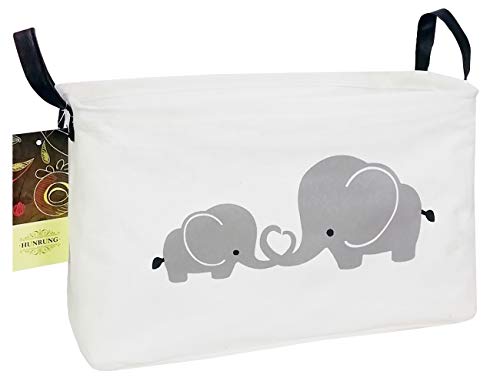 HUNRUNG Rectangle Storage Basket Cute Canvas Organizer Bin for Pet/Children Toys, Books, Clothes Perfect for Rooms/Playroom(Elephant) - color: Elephant
