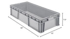Buckhorn SW3215080201000 Plastic Straight Wall Storage Container Tote, (32-Inch x 15-Inch x 7-1/2-Inch), light grey - size: 32" x 15" x 7.5"