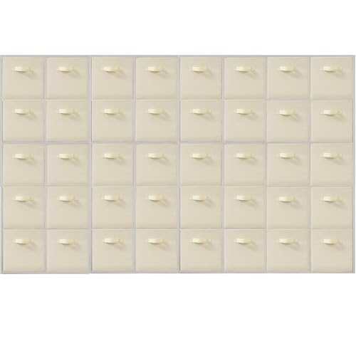 Storage Bins, 11 Inch Fabric Storage Cubes, Collapsible Cube Storage Box, Fabric Closet Organizers with Handle for Home, Office, Cabinet, Closets, Bedroom, Living Room, Beige, 40 Set - color: Beige, size: 40 Pack