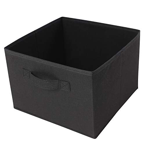 MAX Houser 4-Shelf Hanging Closet Organizer, Space Saver, Cloth Hanging Shelves with 2 Side Pockets, Foldable (Black) - color: Black-1