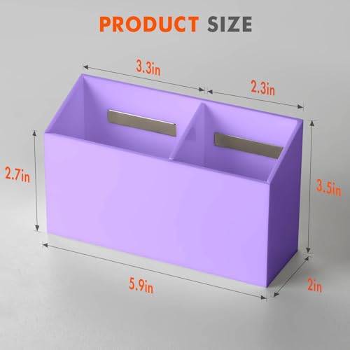 BEYGORM Magnetic Dry Erase Marker Holder for Whiteboard,Non-slip Acrylic Magnet Pen Holder for Fridge Refrigerator,Locker Organizer for Work,Locker Accessories,Pencil Cup for Desk(Purple) - color: Purple