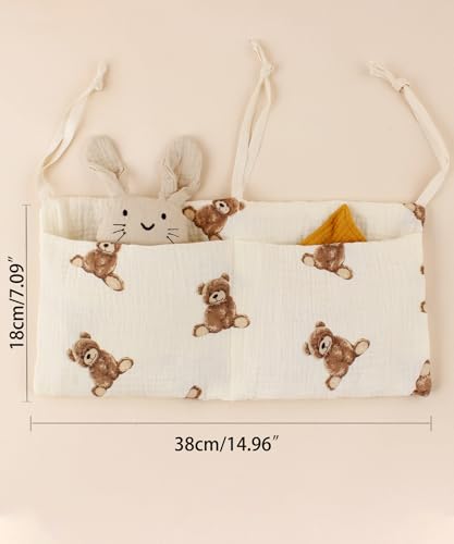 Baby Bedside Hanging Bags Storage Organizer Milk Bottle Toy Crib Baby Nappy-Bag Bed-Bunk Organizing Bag - color: Star