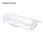 Large Storage Containers 6 Pack Plastic Box with Latching Lid 15" x 5"x 1.9" Storage Case for Art Supplies,Tools - size: Large-6 Pack
