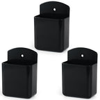 3 Packs Remote Control Holder Wall Mount, TV Remote Holder, Self Adhesive Controller Holder, Wall Pen Holder Storage Accessories for Home Office School -Black - color: black&3pcs