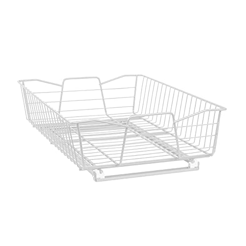 ClosetMaid Pull Out Cabinet Organizer, Heavy Duty, Slide Out Pantry Shelves Drawers for Kitchen, Bathroom, 5.25" H x 13.5" W x 20" D, White - color: One-tier, size: 14-Inch One Tier