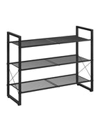 CHOEZON Shoe Rack, 3-Tier Shoe Rack for Closet, Metal Shoe Storage Organizer, Shoe Rack for Entryway, Shoe Shelf with Adjustable Feets, for Entryway, Hallway, Living Room, Bedroom, Black TXJ13BB - size: 30"L x 10.4"W x 22.6"H
