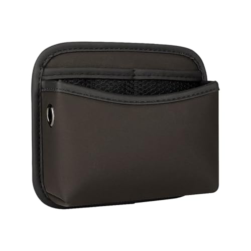 Car Seat Side Storage Pocket, Leather Car Side Pocket Organizer, Auto Console Organizer Bag for Door, Window, Universal Car Organizer Accessories for Phone, Keys, Cards, Sunglass (Brown) - color: Brown