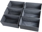 KIKILIE 6 Pack Foldable Clothing Organizers, Multi-purpose Drawer Dividers for Shirts, Bra, Socks and Panties (DD5250)