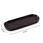 Ceramic Sink Tray, Bathroom Counter Tray, Bathtub Tray, Cosmetics Dish, Candle Tray, Perfume Shampoo Liquid Soap Tray Simple Style Design Suit for Bathroom and Kitchen (2pcs Black) - color: 2pcs Black
