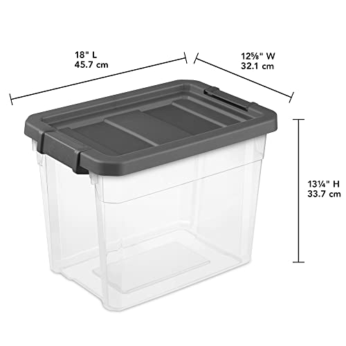 Sterilite Box Stacker Modular Clear 30QT 14733V06